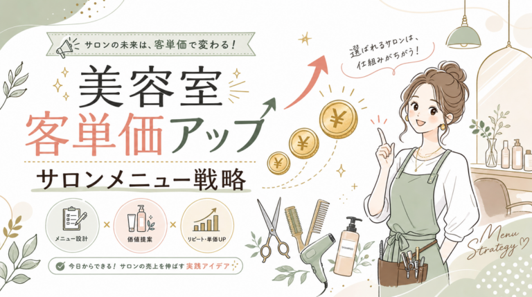 美容室の客単価を上げる5つの方法｜120店舗実証で月商1.6倍