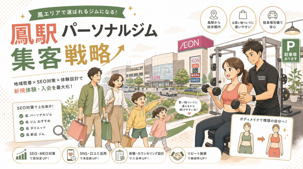 【鳳駅】パーソナルジム集客戦略｜商業施設動線を活かす5つの設計原則