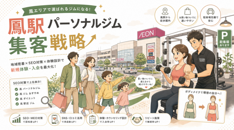【鳳駅】パーソナルジム集客戦略｜商業施設動線を活かす5つの設計原則