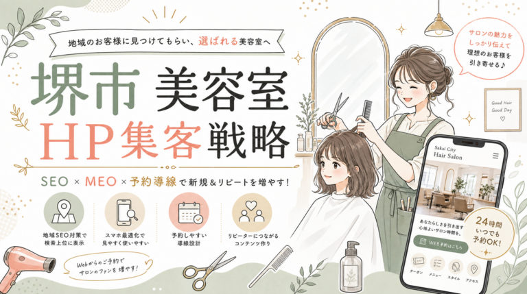 【堺市】美容室のホームページ制作｜新規来店を最大化する5つの設計原則