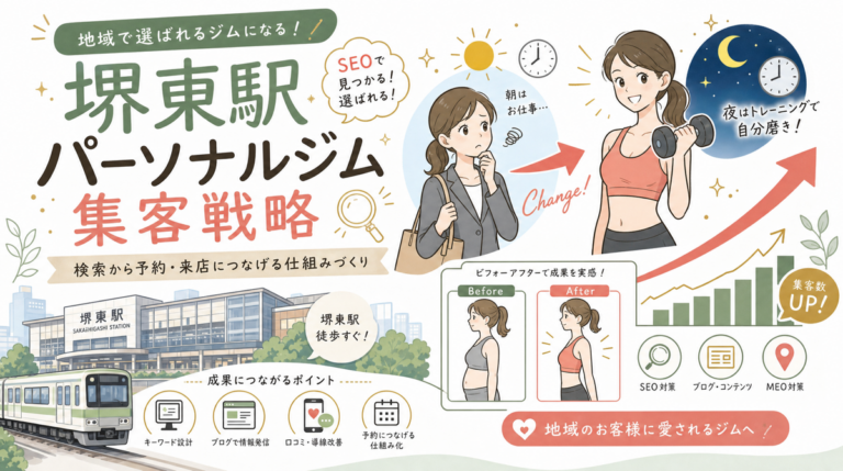 【堺東駅】パーソナルジム集客戦略｜通勤層を取り込む5つの設計原則